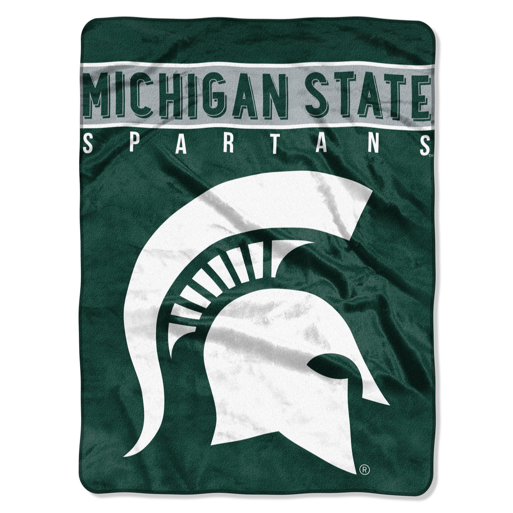 Michigan State Spartans Raschel Basic Design Blanket 60x80"