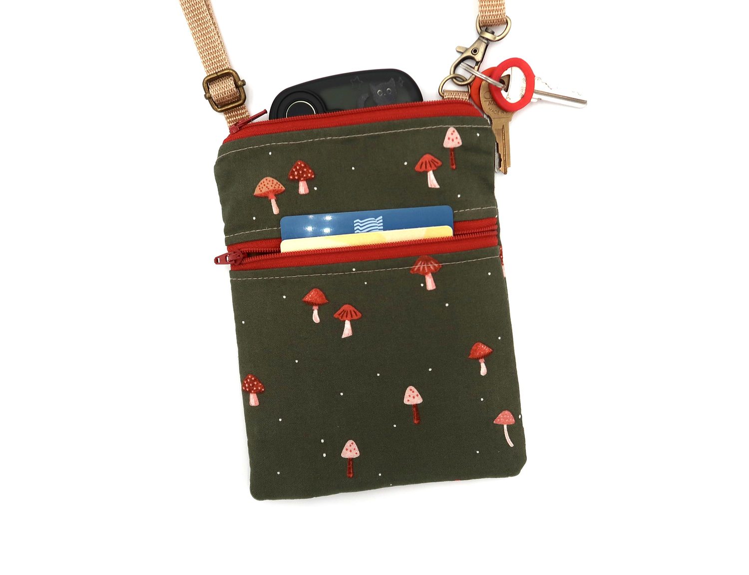Small Crossbody Bag – Darling Mushrooms, photo 4 of 7