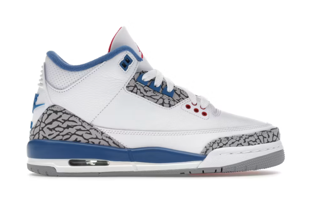 air Jordan 3 retro white valor bleu tech size 9.5 (new)