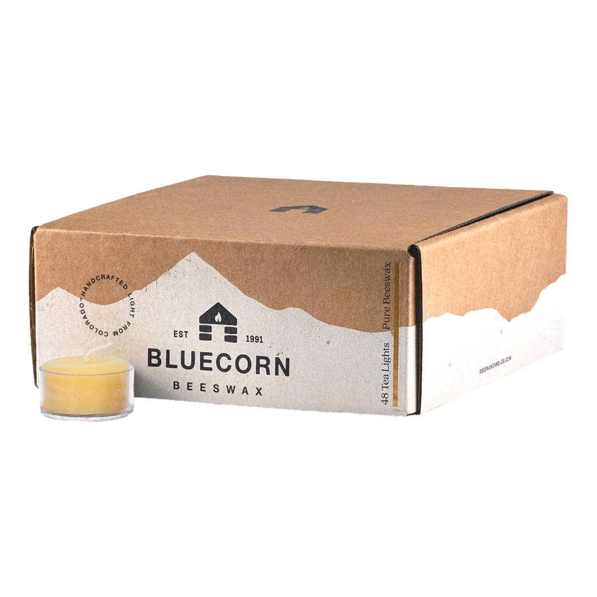 Pure Beeswax Tea Light Candles – Handmade in Colorado
