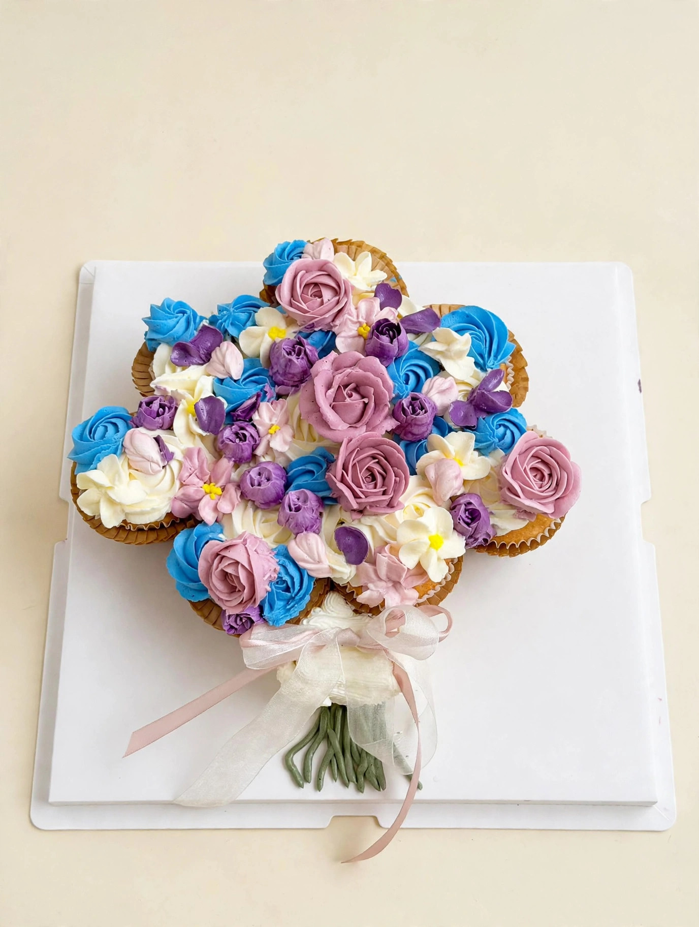 Blooming Cupcake Bouquet Cake — HoneyMe Bakery, Bellevue