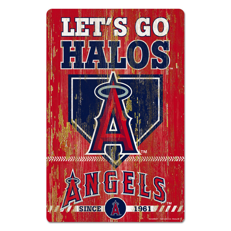 Los Angeles Angels Wood Slogan Sign 11x17"