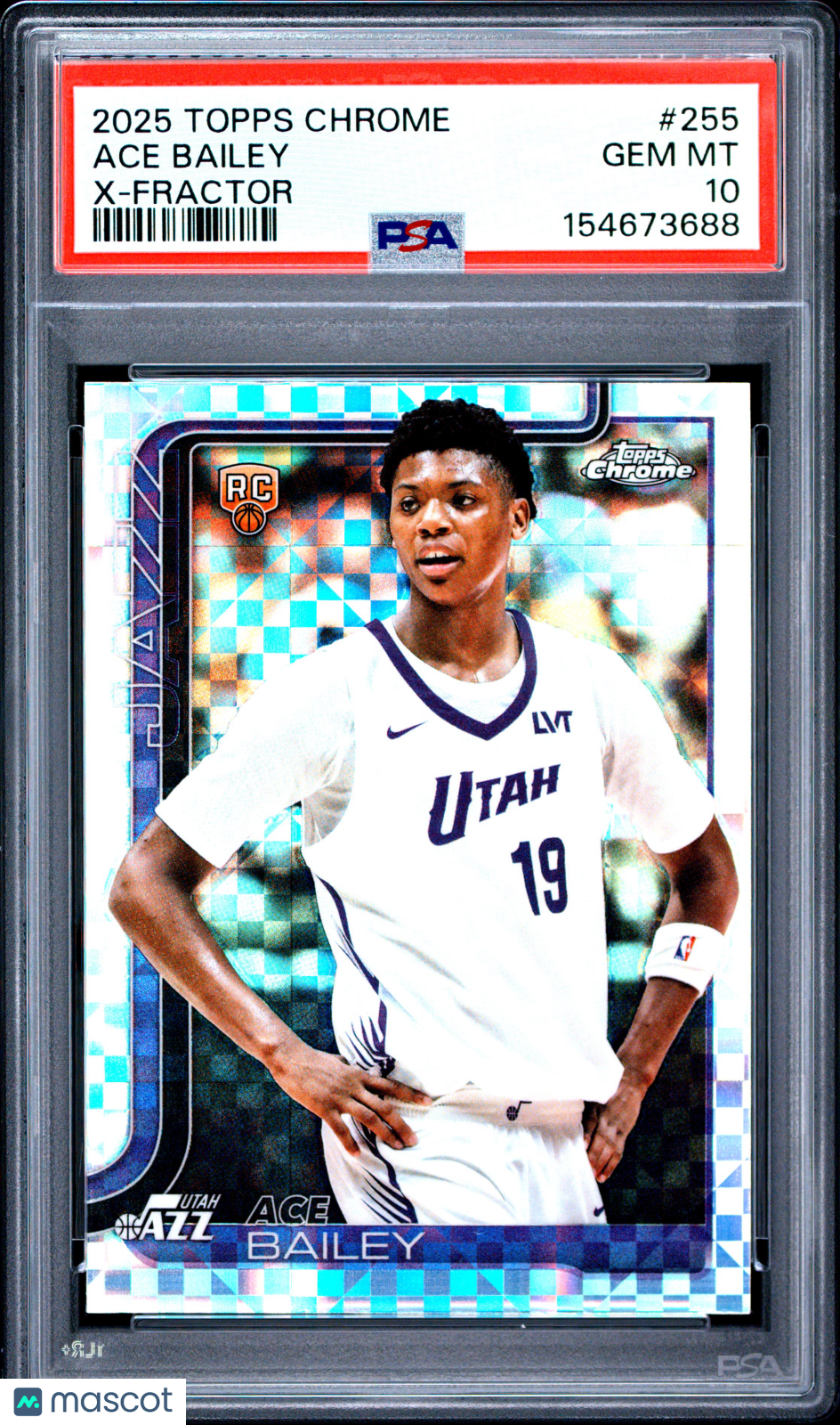 2025 Topps Chrome Ace Bailey X Fractor PSA 10