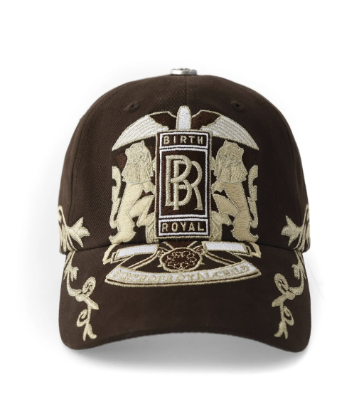 BIRTH OF ROYAL CHILD ( Double Lion Embroidered Baseball Cap-BRN )