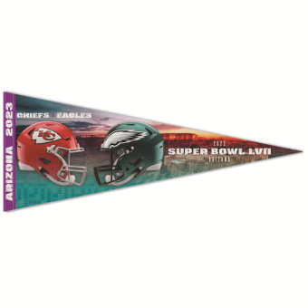 Kansas City Chiefs Vs Philadelphia Eagles Super Bowl LVII Premium Pennant 12x30"