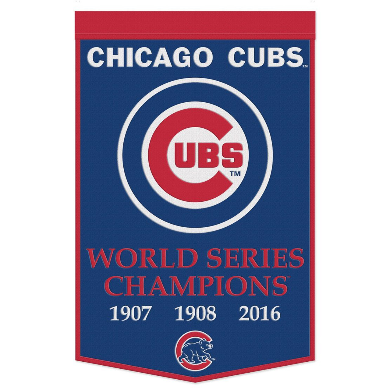 Chicago Cubs Wool Dynasty Championship Banner 24x38"