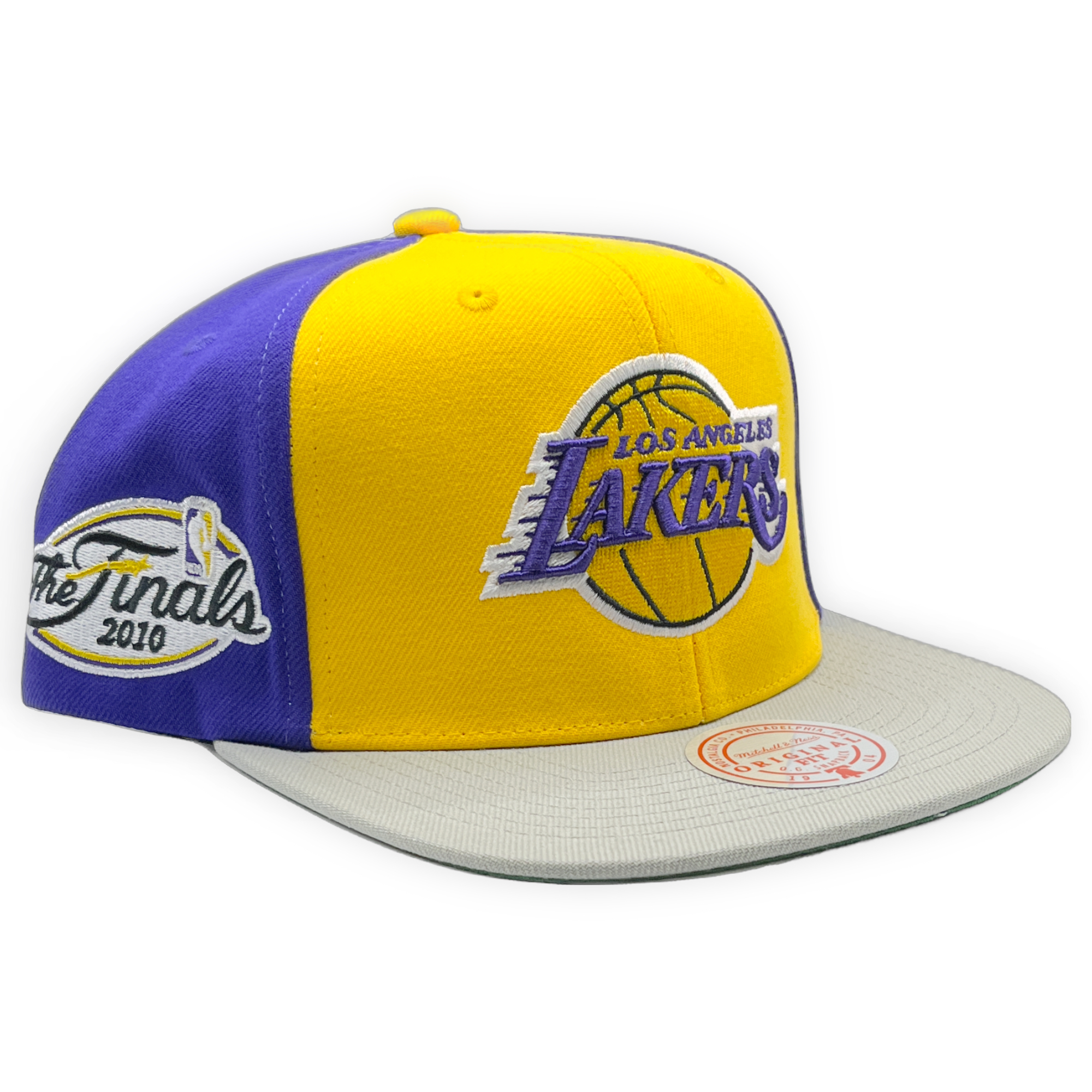 Los Angeles Lakers Block Out Mitchell and Ness Snapback Hat