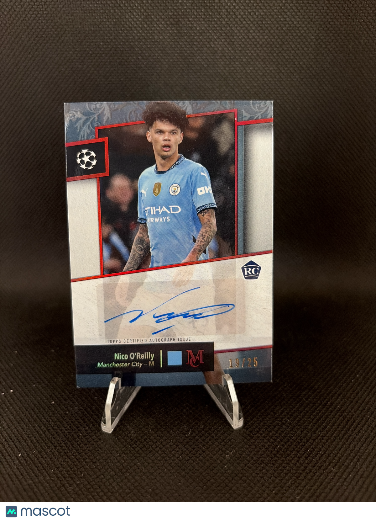 2025 Museum Collection UEFA Club Competitions Nico O'Reilly Rookie Auto /25