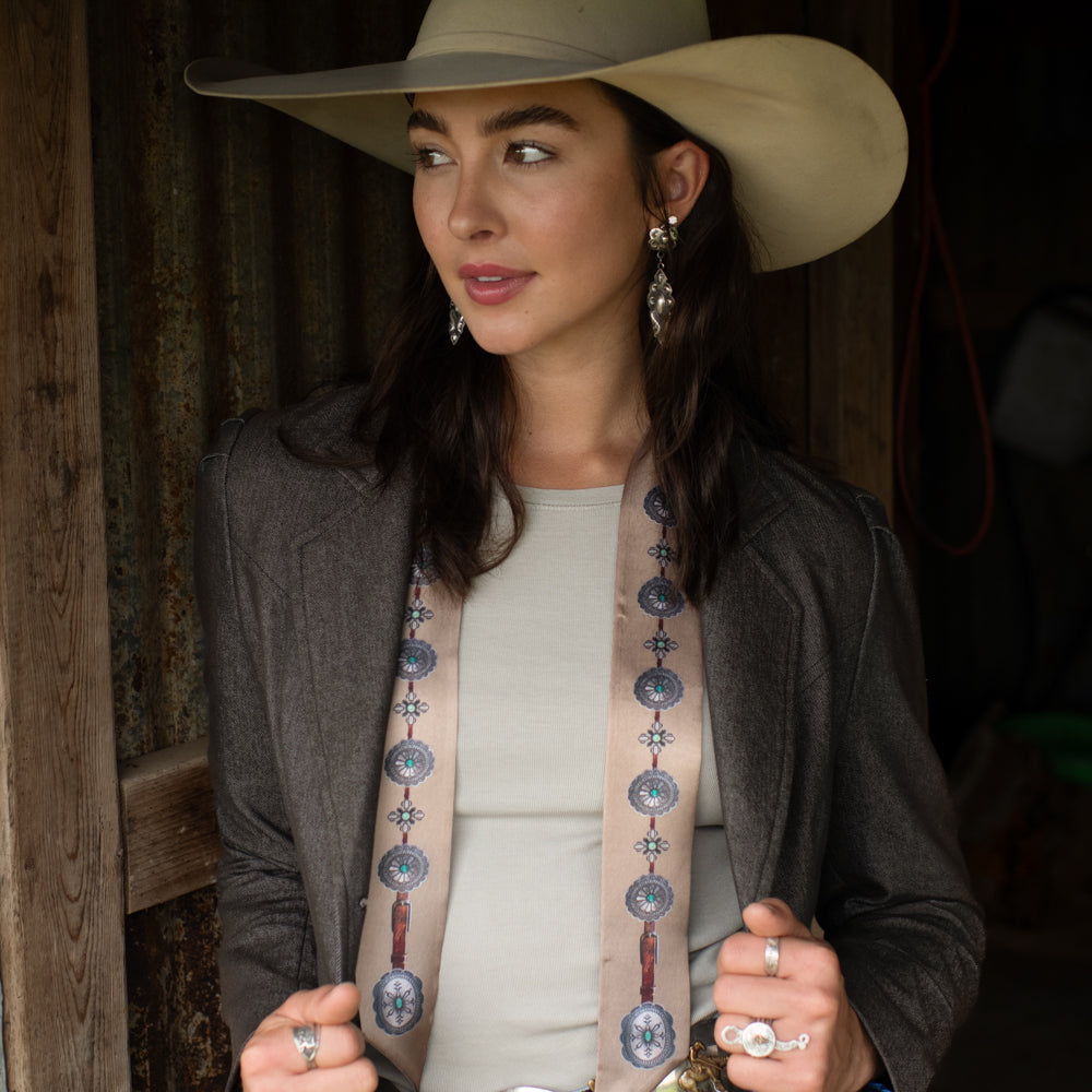Fringe Scarves - Twilly - Flagstaff - Antique Tan