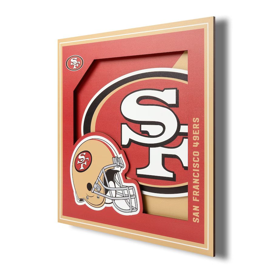 San Francisco 49ers 3D Wall Art 12x12"