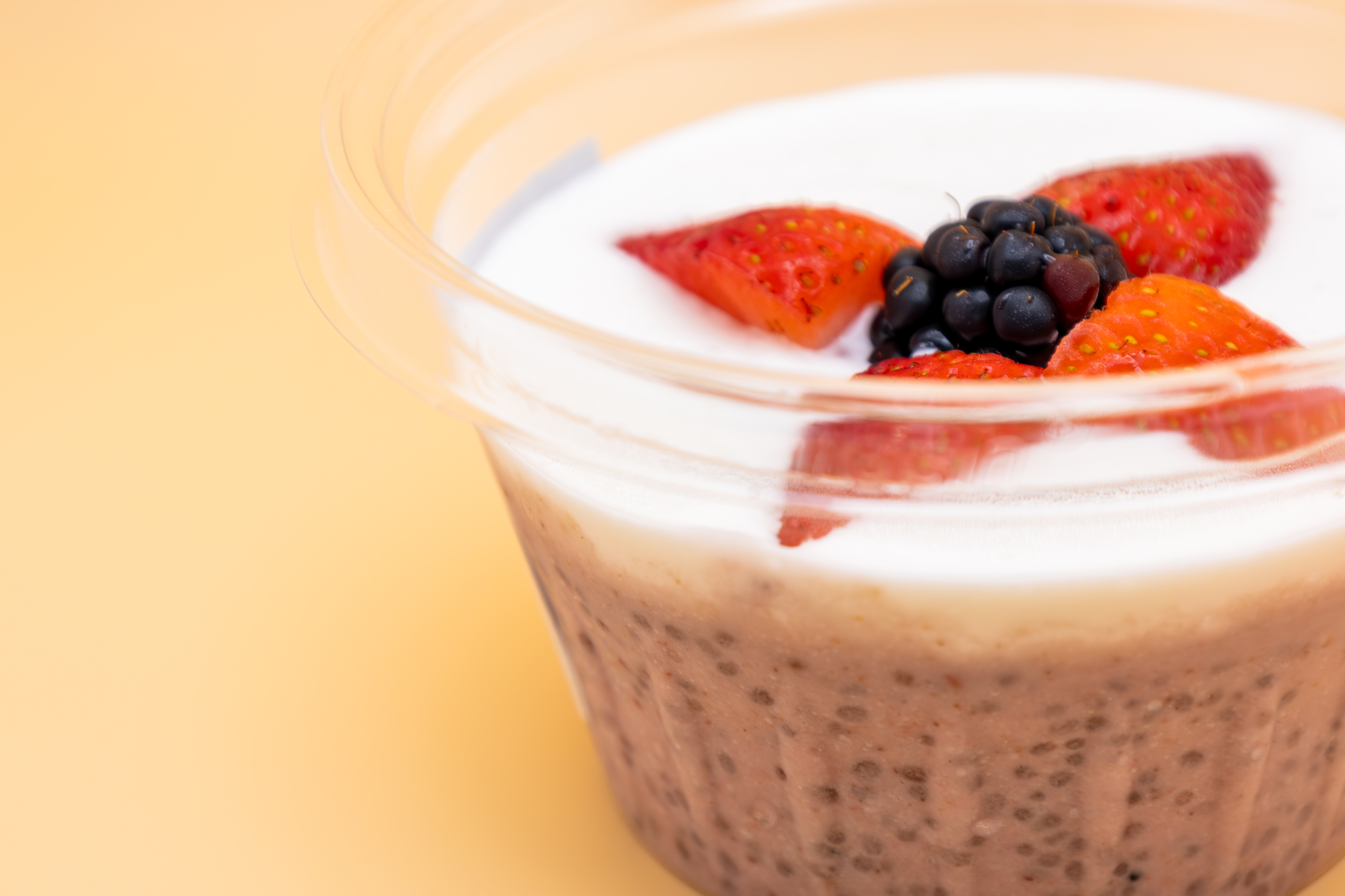 Strawberry-Vanilla Chia Protein Parfait Pot