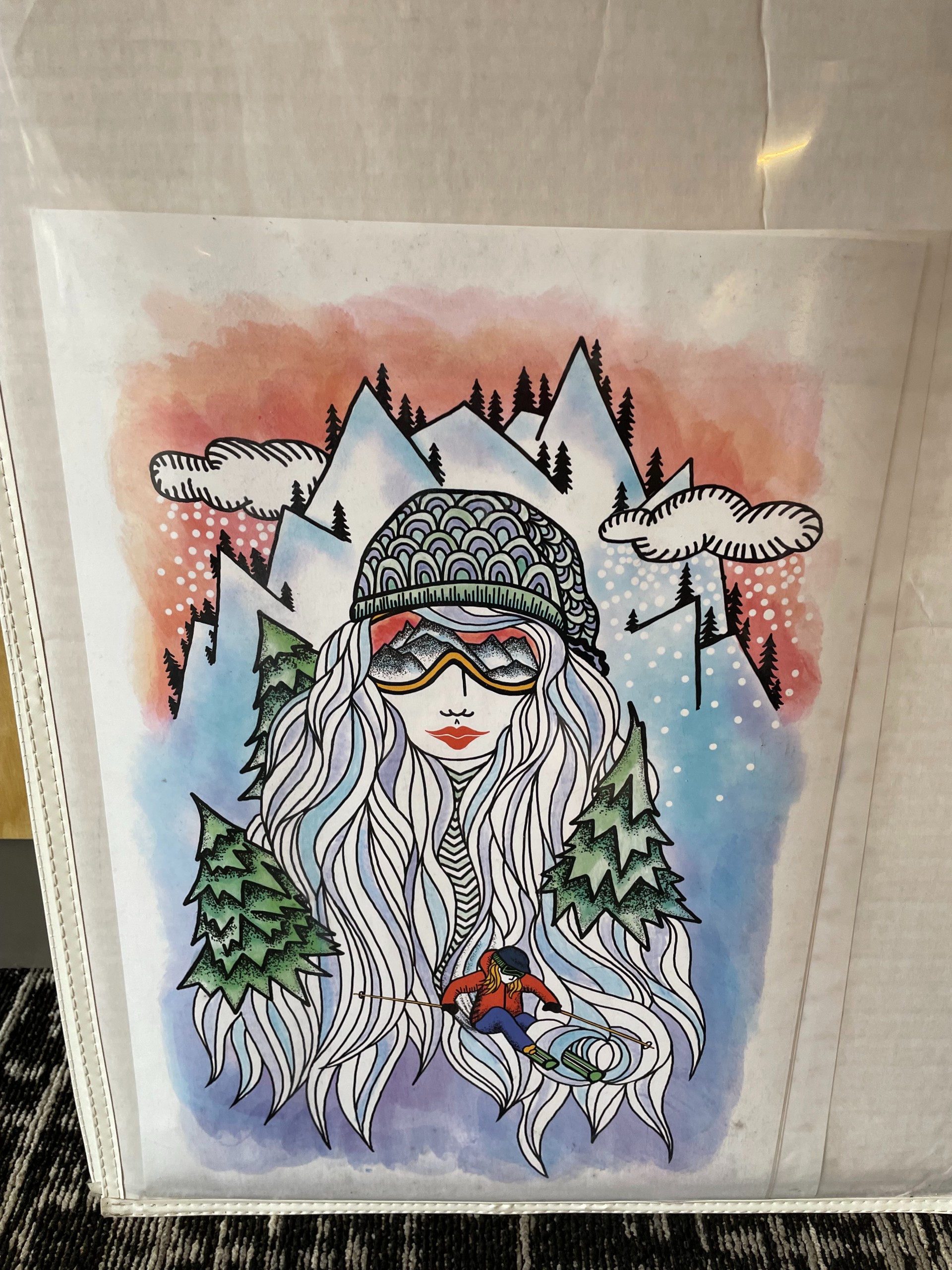 Ski Girl Poster