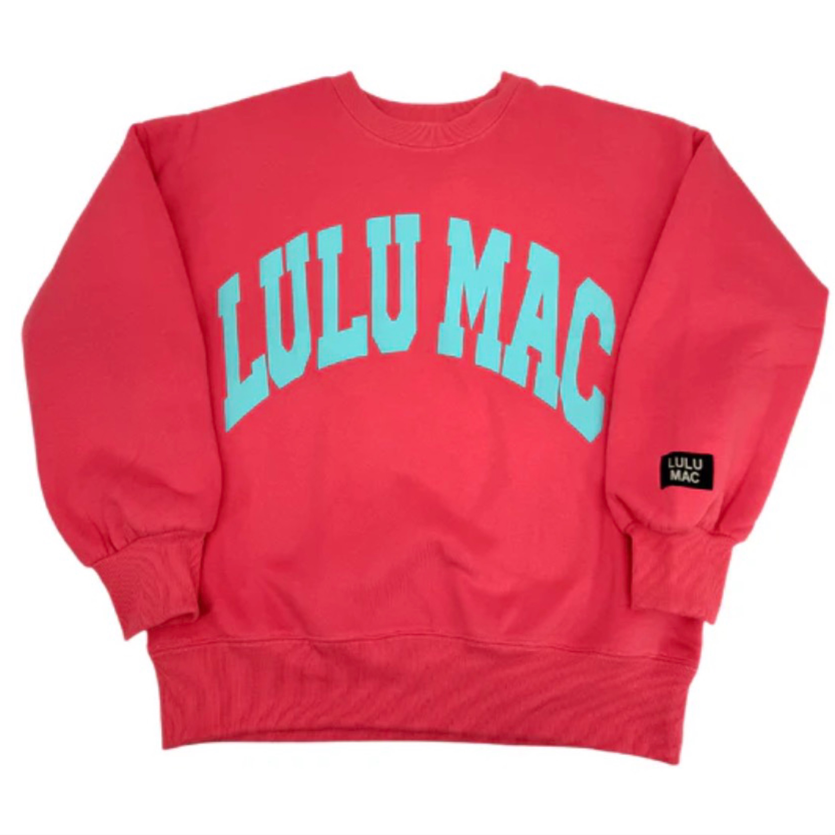 Lulumac sweatshirt coral/mint — Bama Tan boutique, Tuscaloosa AL
