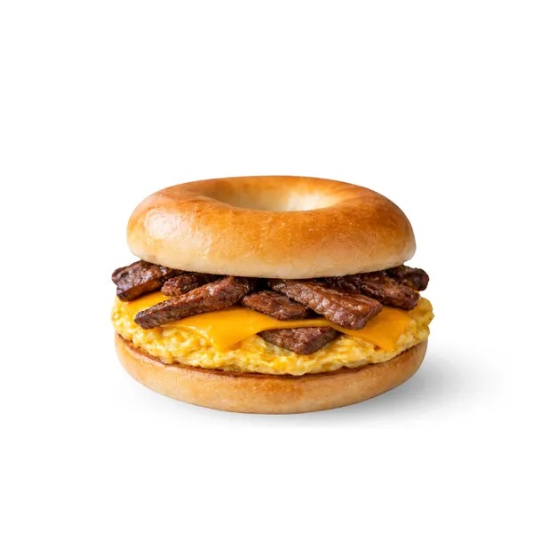Steak, Egg, & Cheddar Bagel