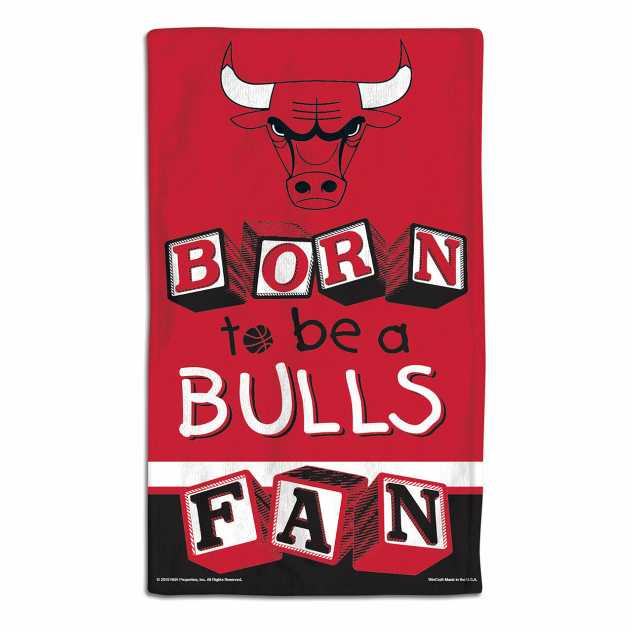 Chicago Bulls Baby Burp Cloth 10x17"
