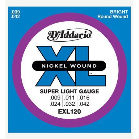 D'Addario Guitar Strings - XL Nickel Electric Guitar Strings - EXL120