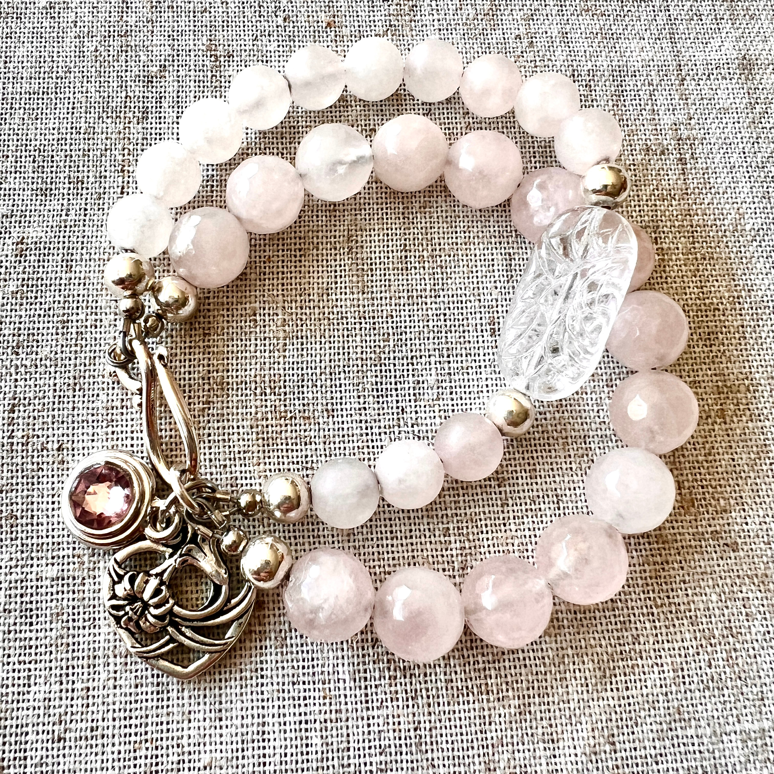 Double Strand Rose Quartz Bracelet