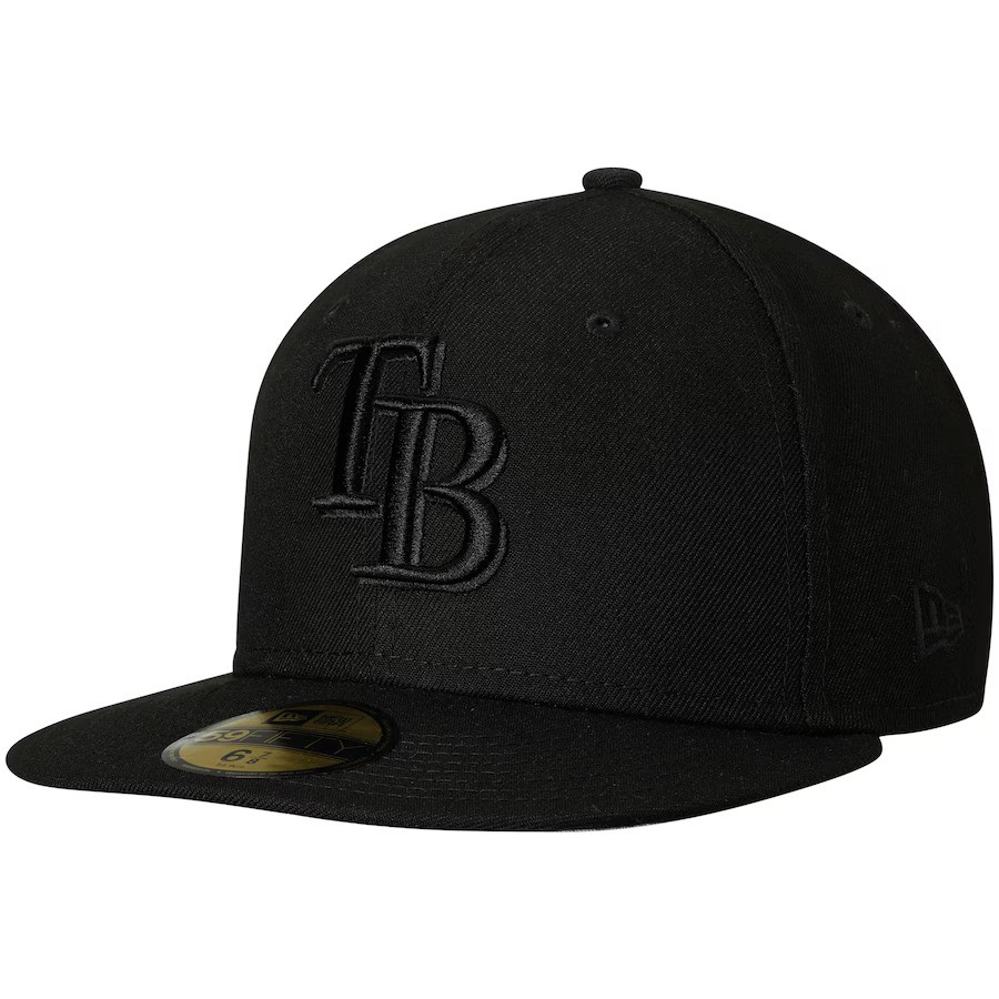 Tampa Bay Rays New Era 59FIFTY Blackout Hat