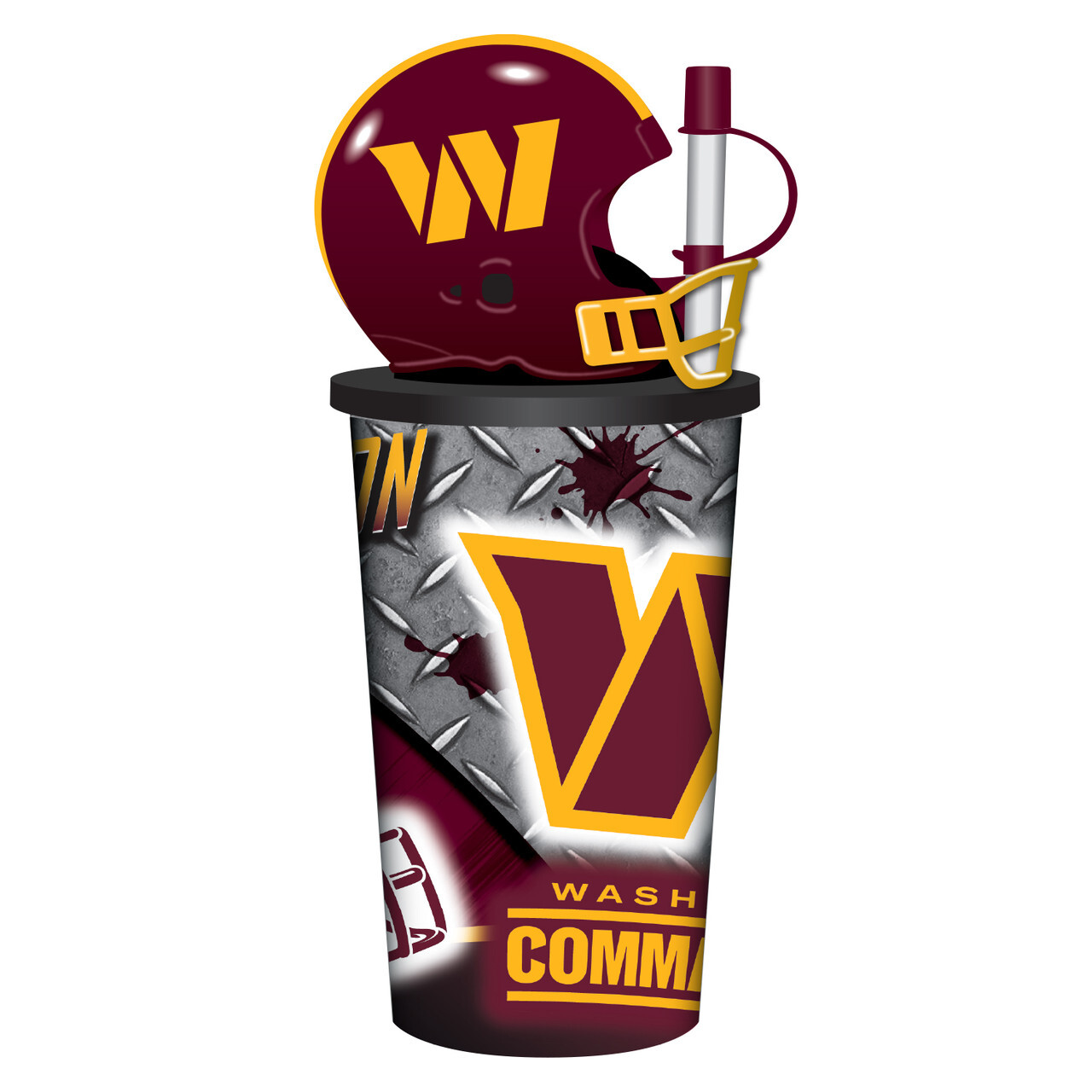 Washington Commanders Helmet Cup with Straw 32oz