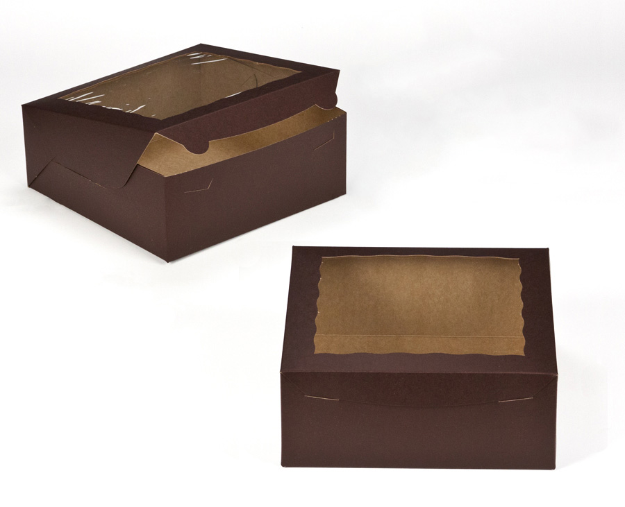 2834 - 10" x 10" x 4" Chocolate/Brown Lock