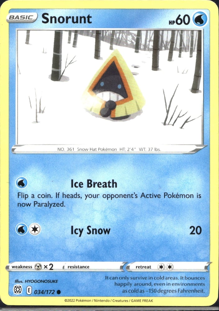 Snorunt - SWSH9 34/172