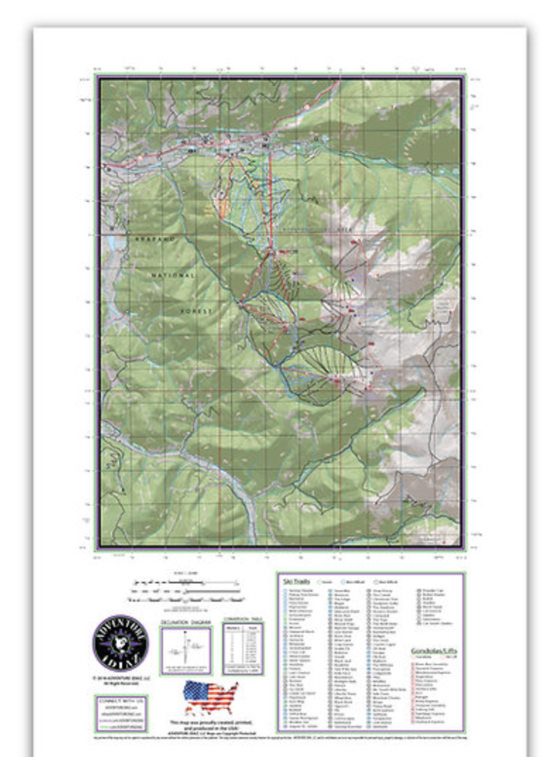 Keystone Colorado Topographic Map Poster