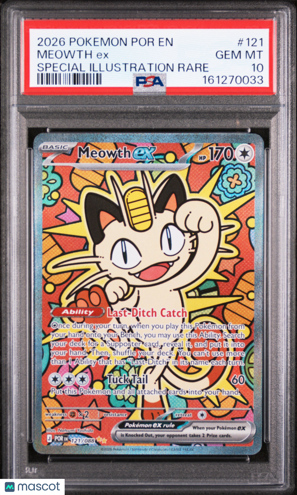 2026 Pokemon Perfect Order Meowth EX SIR PSA 10