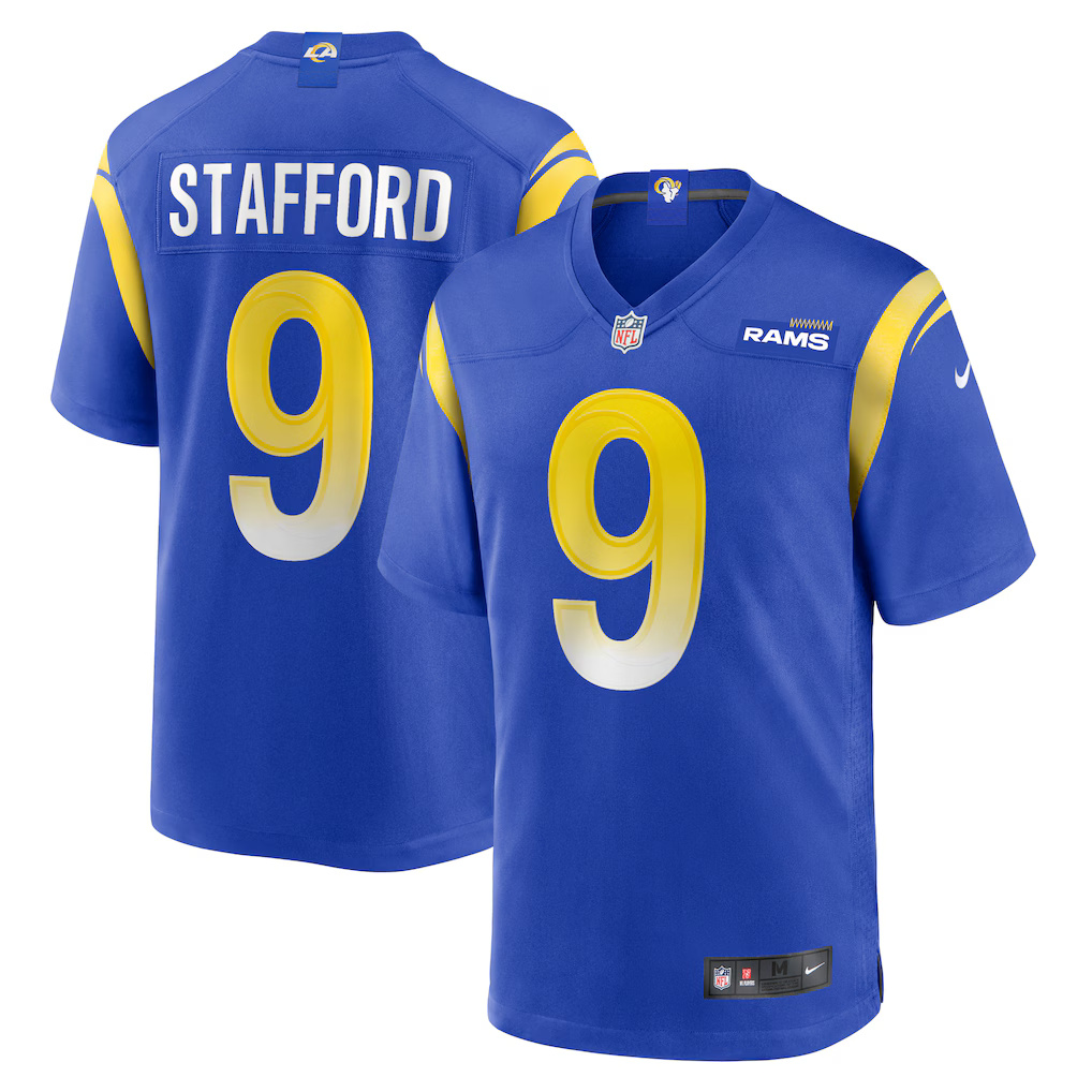 Los Angeles Rams Matt Stafford #9 Royal Blue Nike Game Jersey