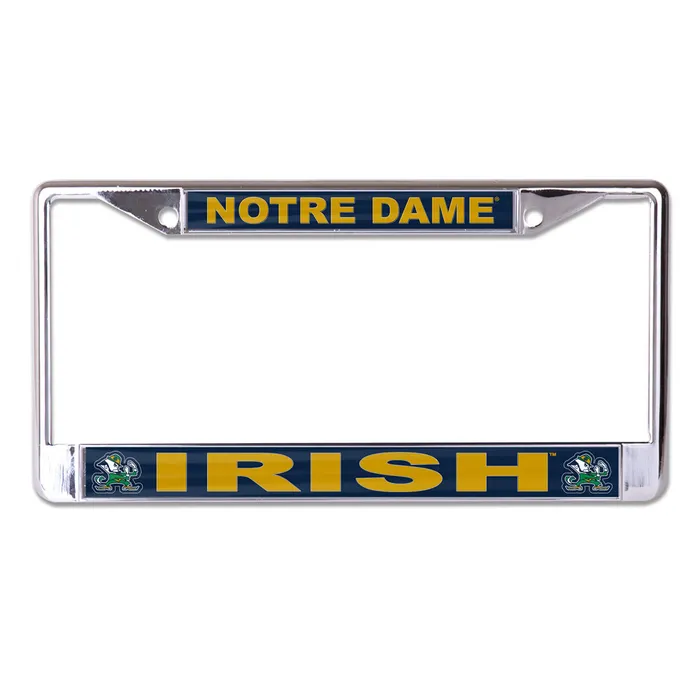 Notre Dame Fighting Irish Laser Chrome License Plate Frame