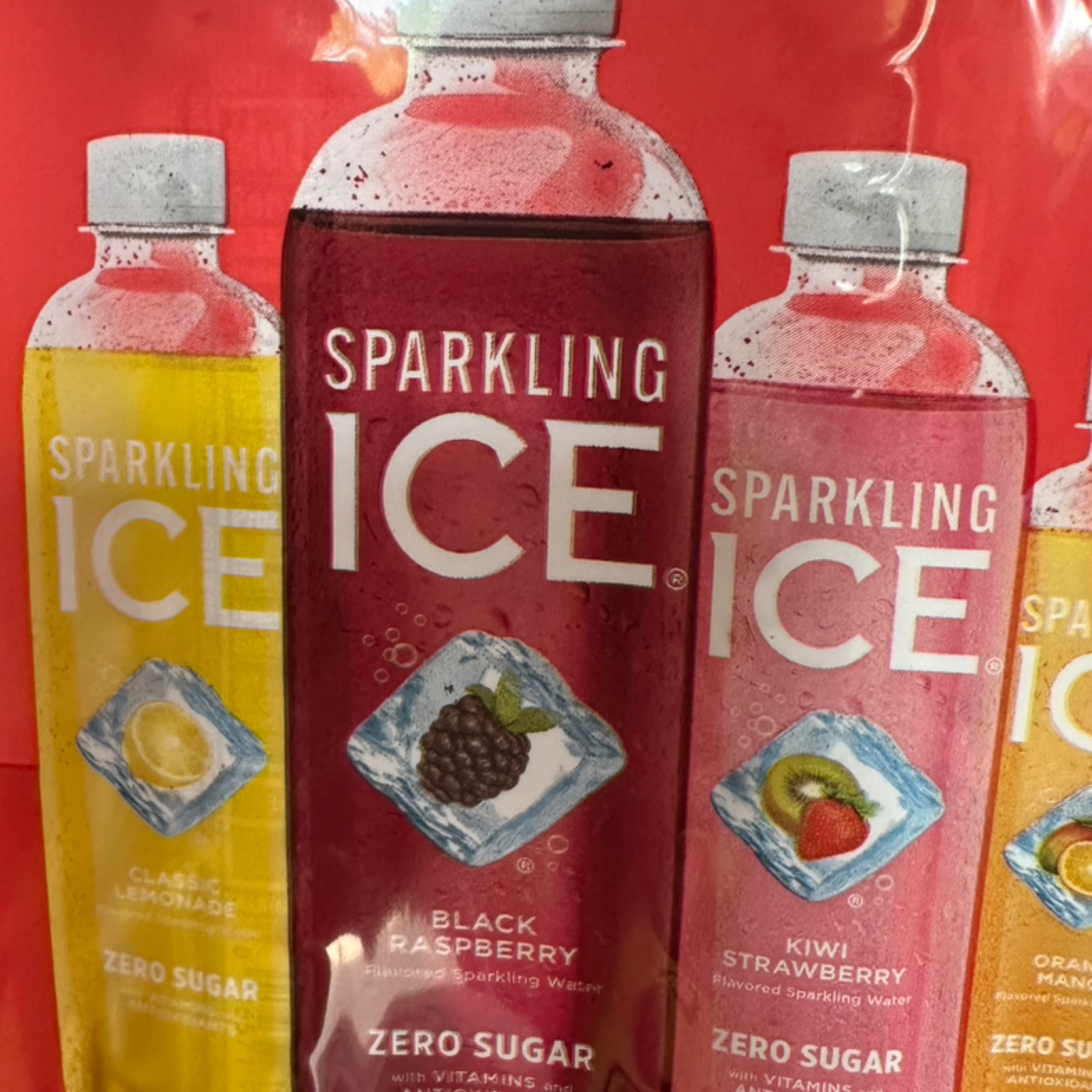 Ice kiwi strawberry sparkling water