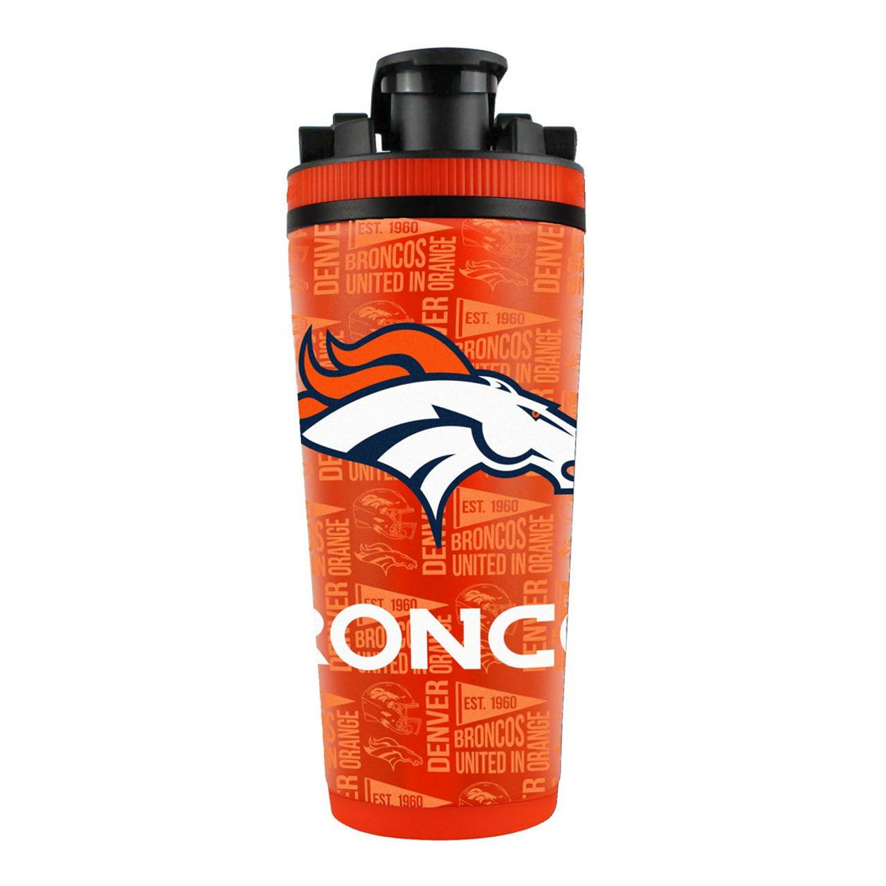 Denver Broncos 4D Stainless Steel Ice Shaker 26oz