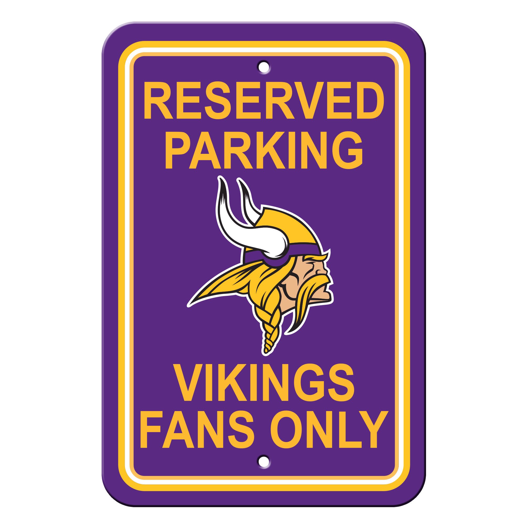Minnesota Vikings Sign Reserved Parking Sign 12x18"