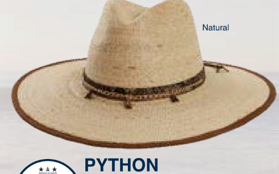 AHM Python Sun Hat Straw Natural
