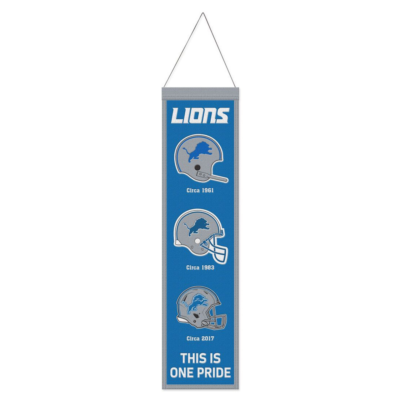 Detroit Lions Wool Evolution Banner 8x32"