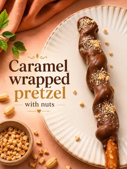 Photo of 4 Caramel mini pretzels