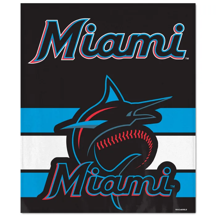 Miami Marlins Ultra Soft Blanket 50x60"