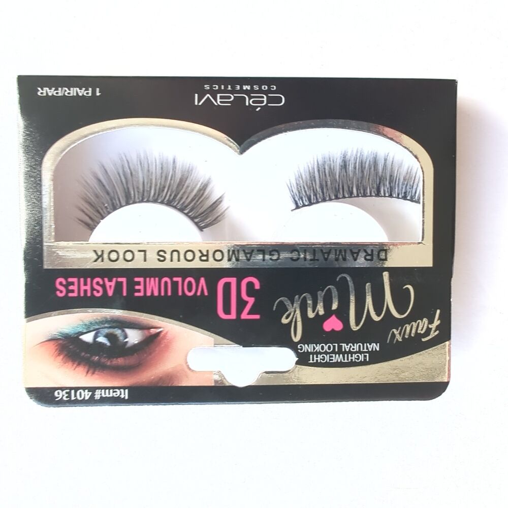 Celavi Cosmetics Faux Mink 3D Volume Lashes - Dramatic Glamorous Look
