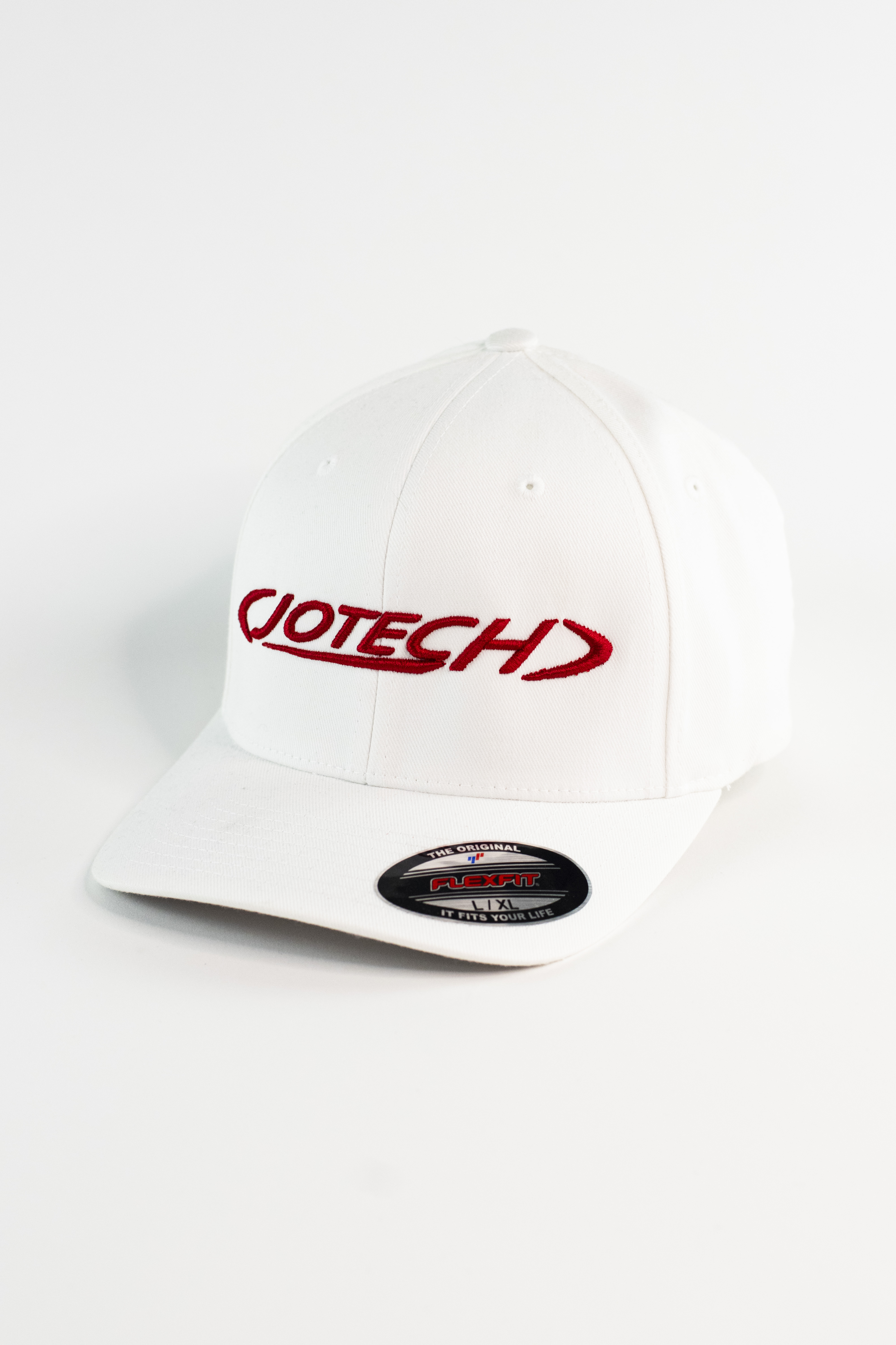 Hats - Fitted Jotech (White w/ Red Jotech) - 9Fifty Brand