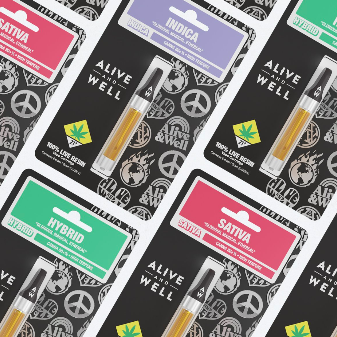 Alive & Well THCa Disposable Vapes & Cartridges - Bubba Kush Cart (Hybrid)