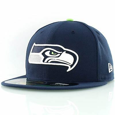 Seattle Seahawks Blue New Era 59FIFTY Hat 7-3/8