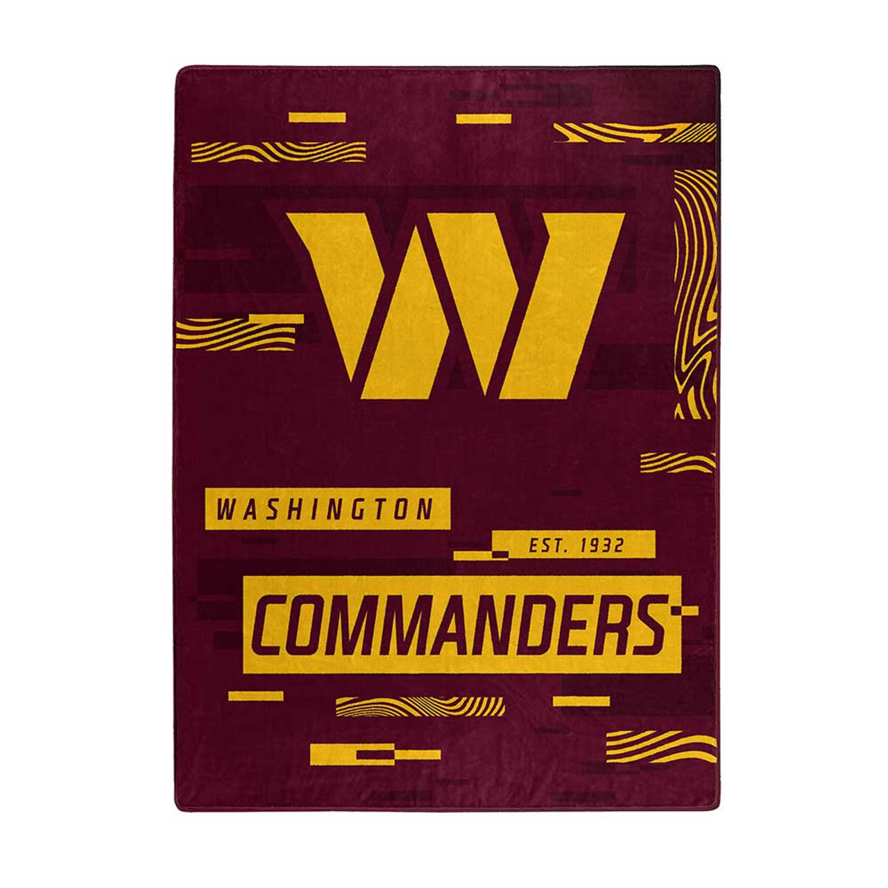Washington Commanders Digital Design Raschel Blanket 60x80"