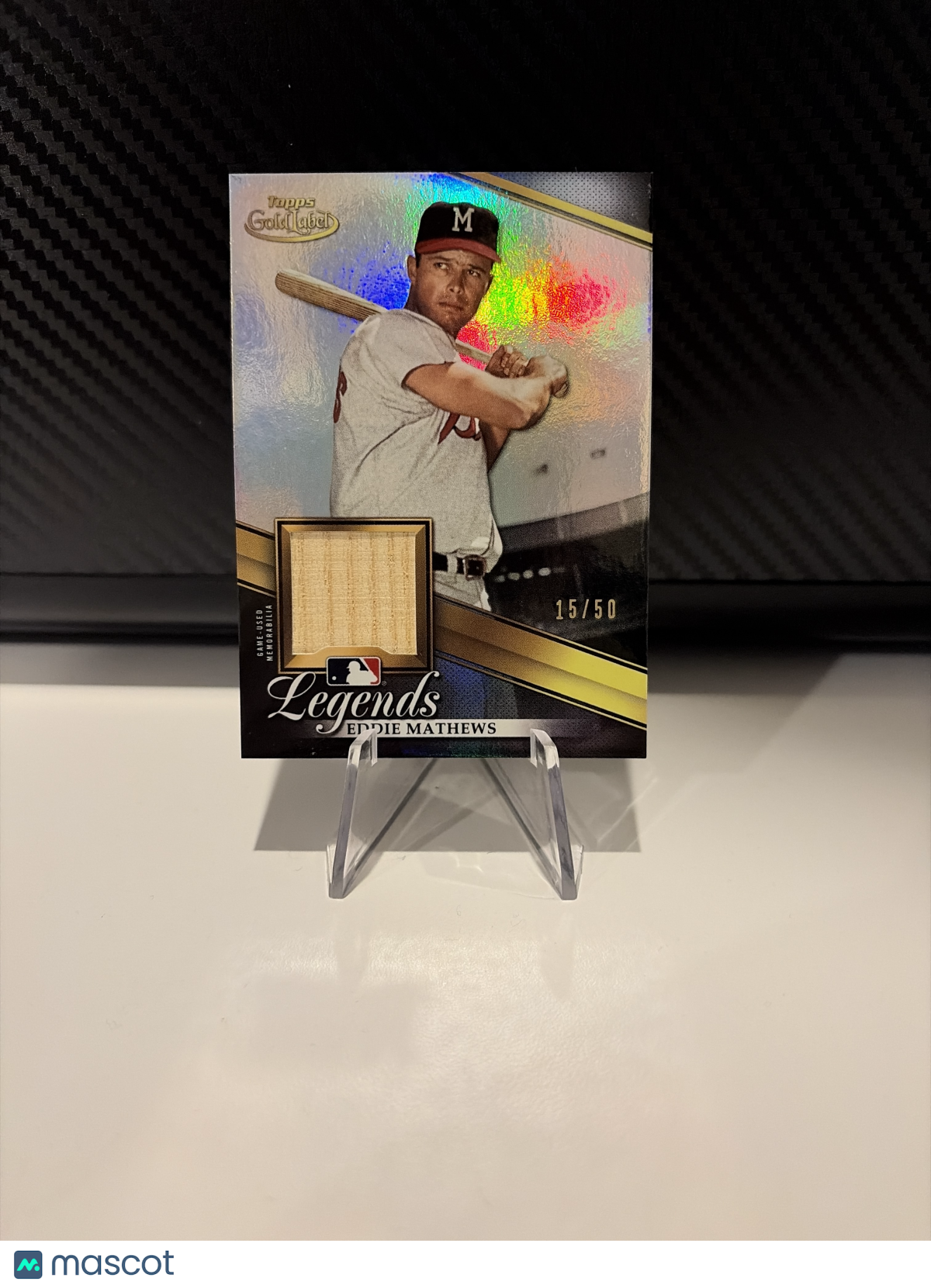 2019 Topps Gold Label Eddie Mathews Relic Memorabilia /50