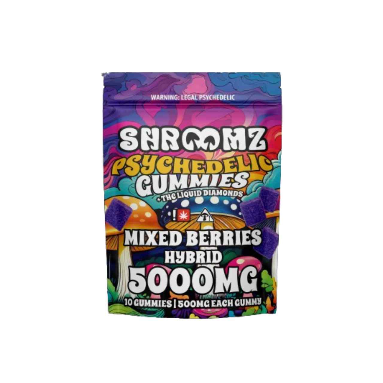 Shroomz Mixed Berries Psychedelic Gummies 5000mg