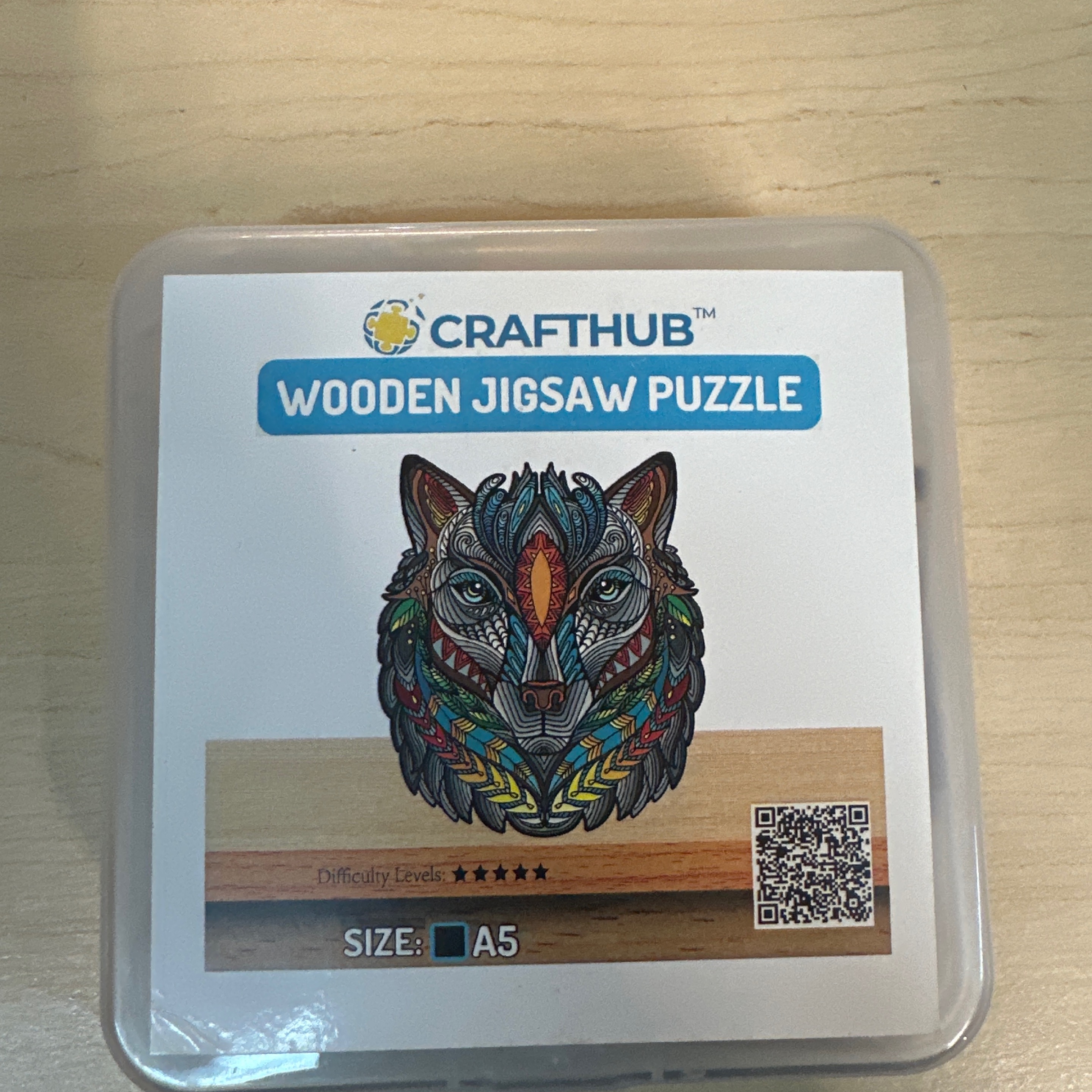 Wolf Warrior Wooden Jigsaw Puzzle A5 Small