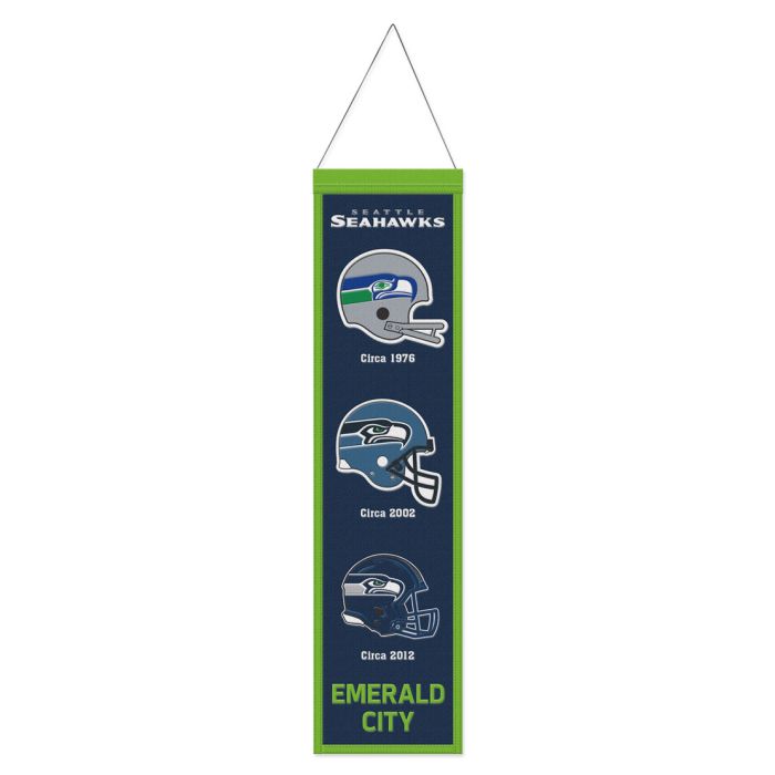 Seattle Seahawks Wool Evolution Banner 8x32"