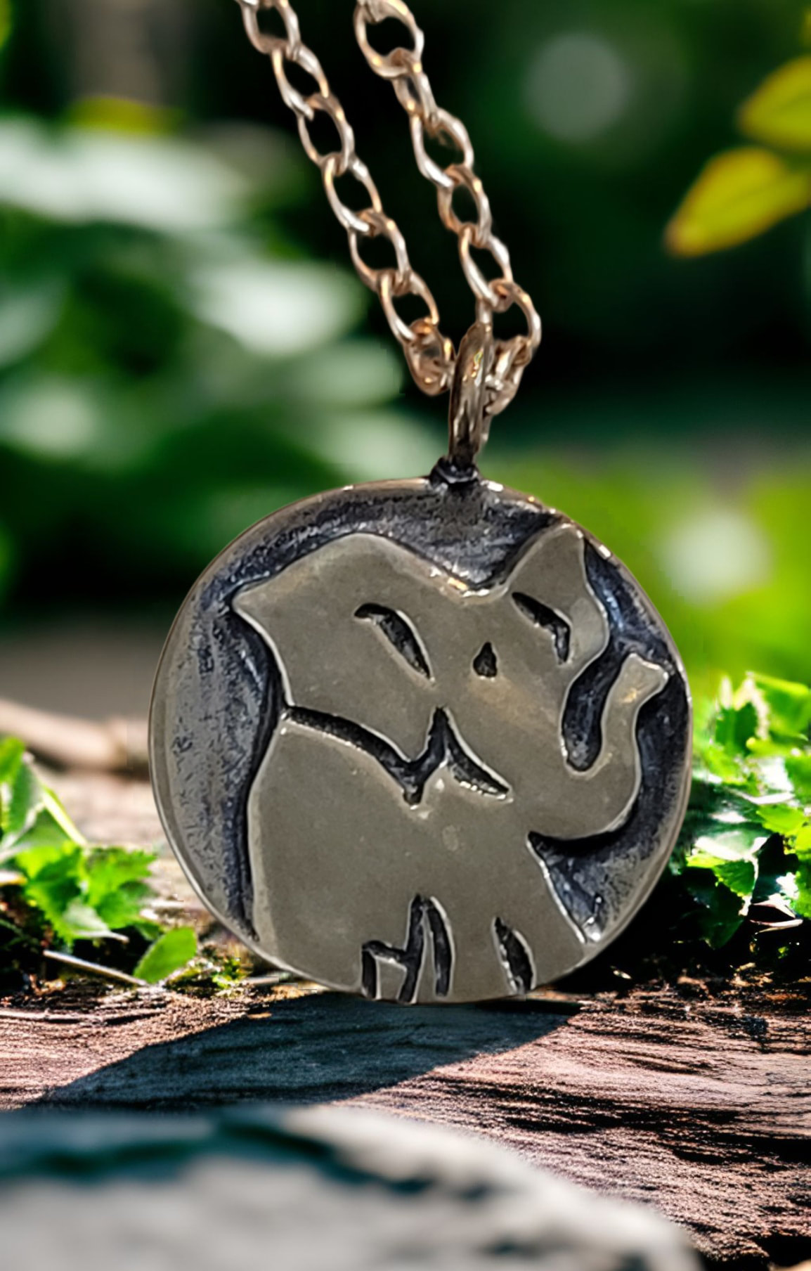 Elephant Pendant by Moss Creek Art