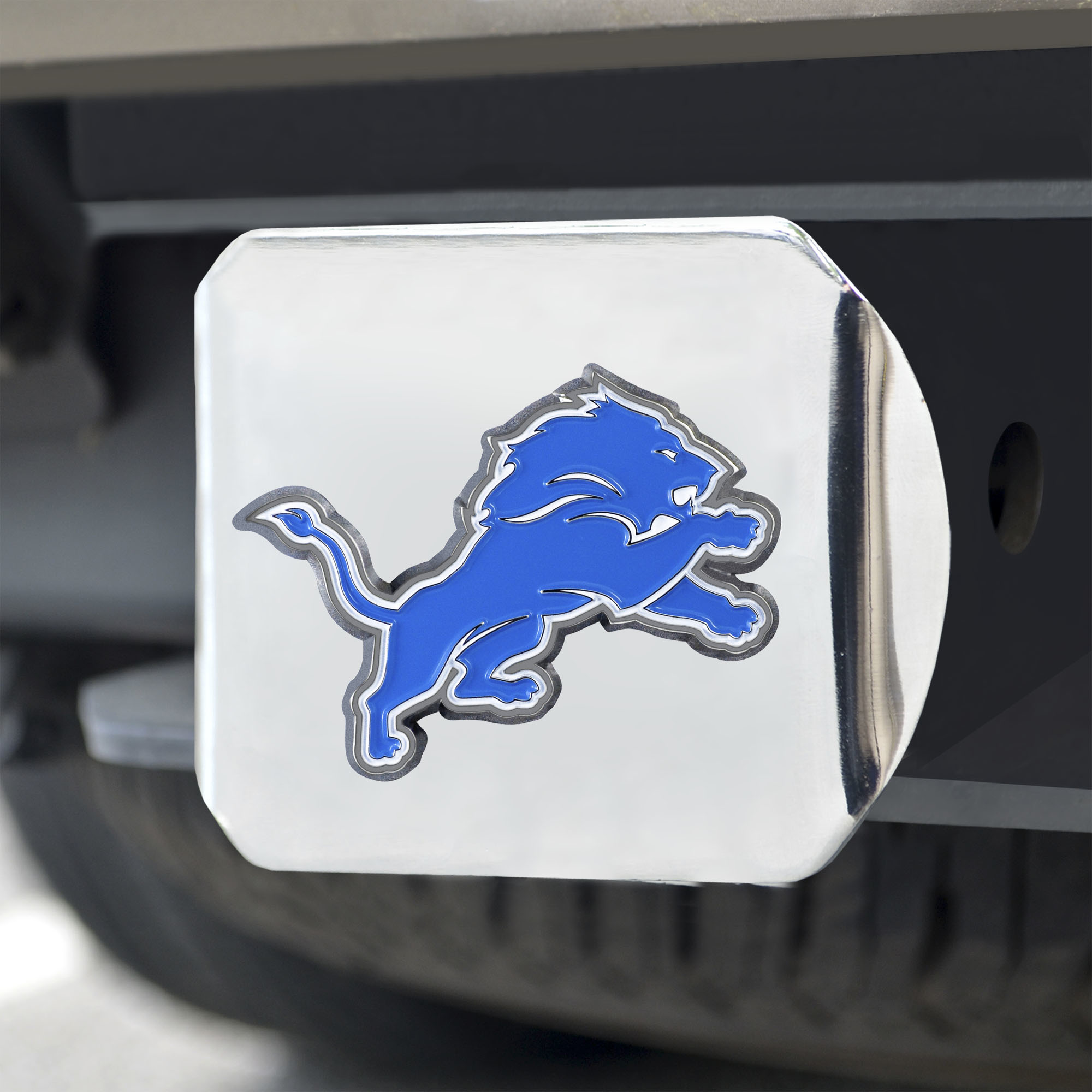 Detroit Lions Chrome Hitch Cover