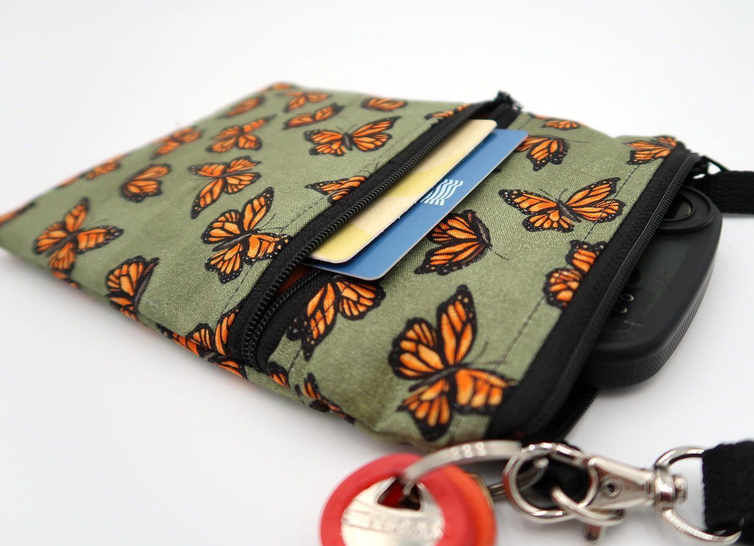 Small Crossbody Bag – Monarchs on Sage, photo 2 of 6