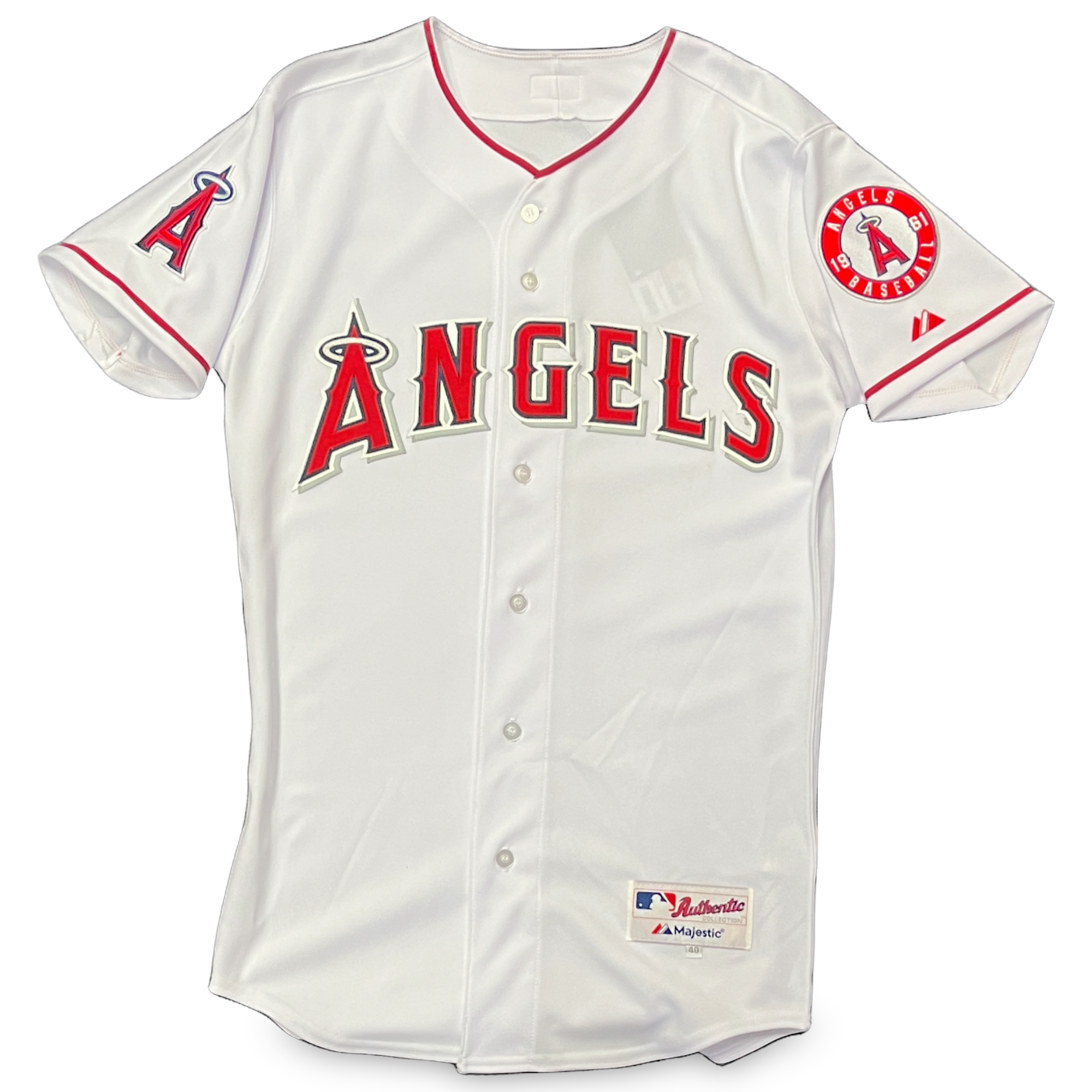 Los Angeles Angels Authentic Majestic Athletic Home Jersey