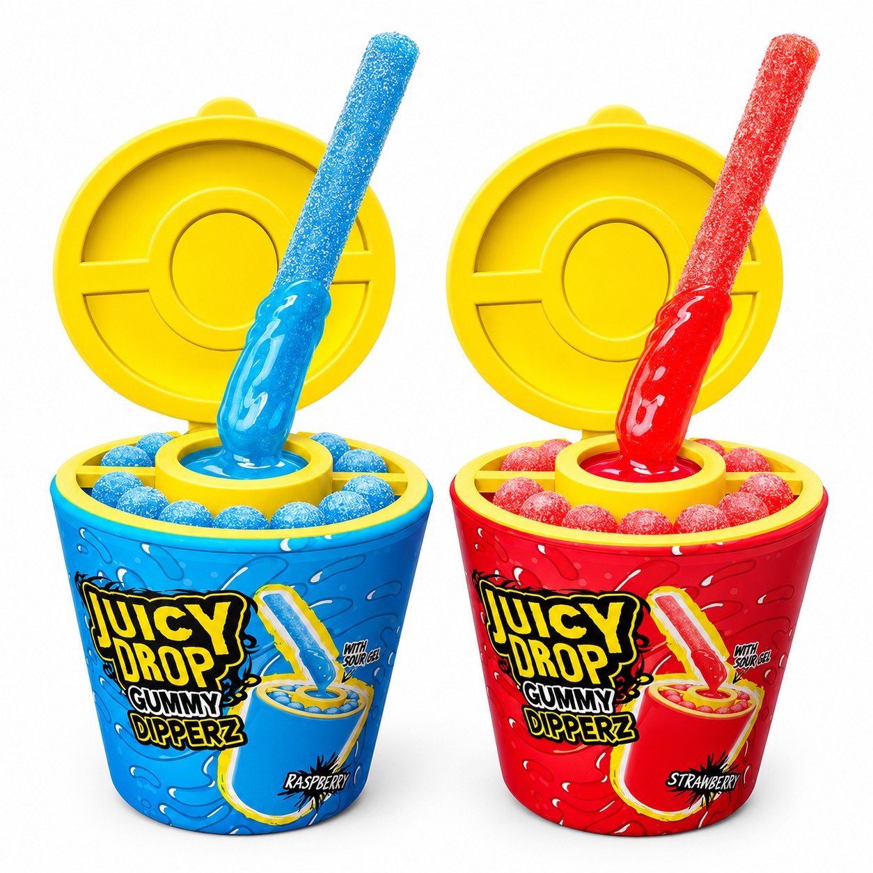Bazooka UK Juicy Drop Gummy Dipperz Stick & Gel 8ct
